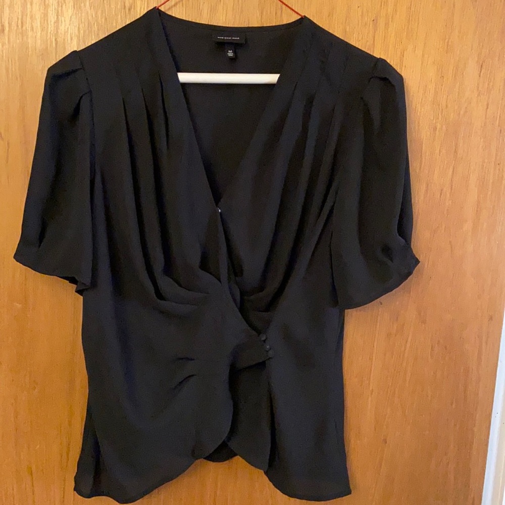 Who What Wear Black Blouse SZ M